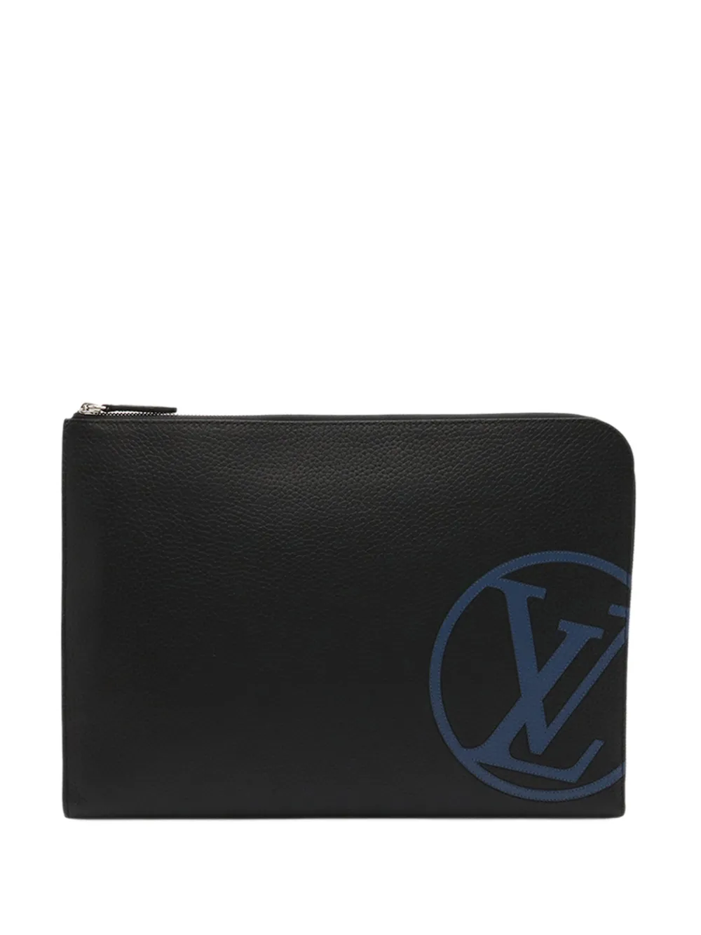 Louis Vuitton Pre-Owned 2018 Taurillon Initials Circle Pochette Jour GM clutch bag - Black