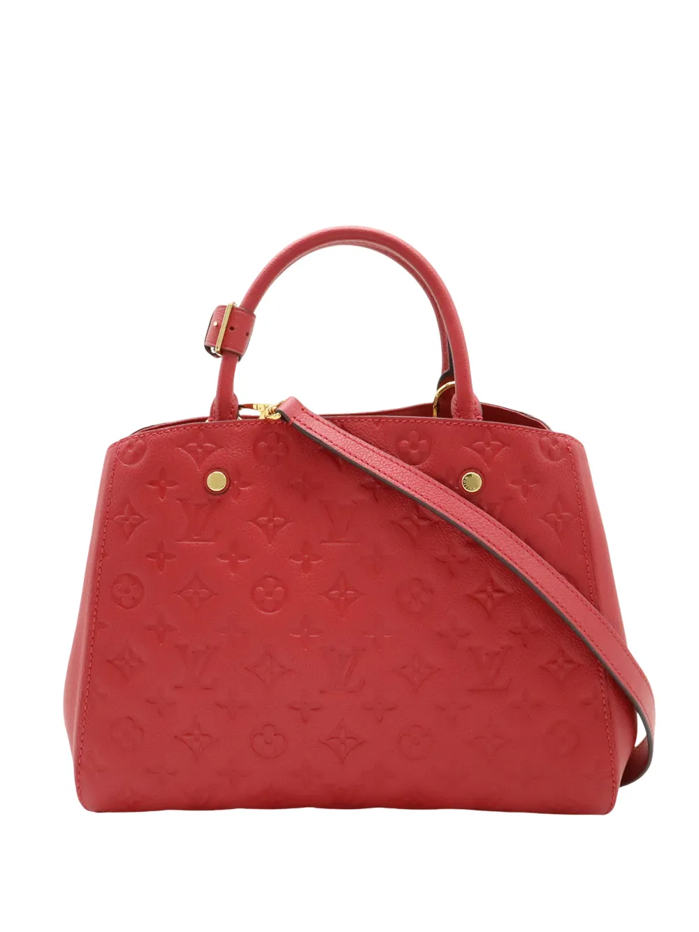 Louis Vuitton Pre-Owned 2015 Monogram Empreinte Montaigne MM Satchel-Tasche - Rot