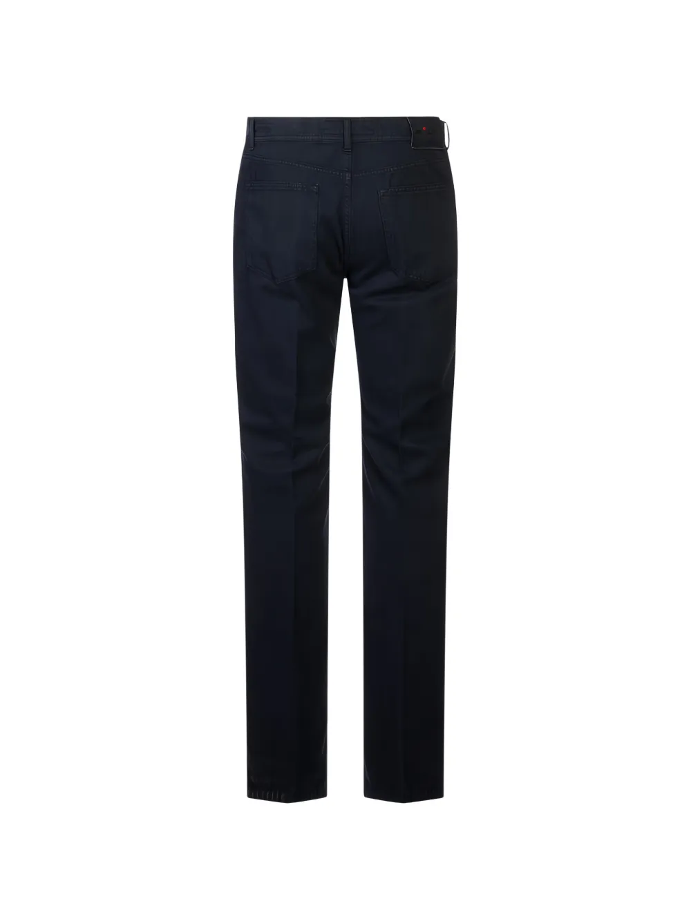 Kiton Straight broek met logopatch Blauw