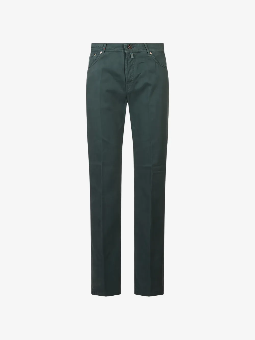 Kiton straight-leg logo-patch jeans | Green | Image 1