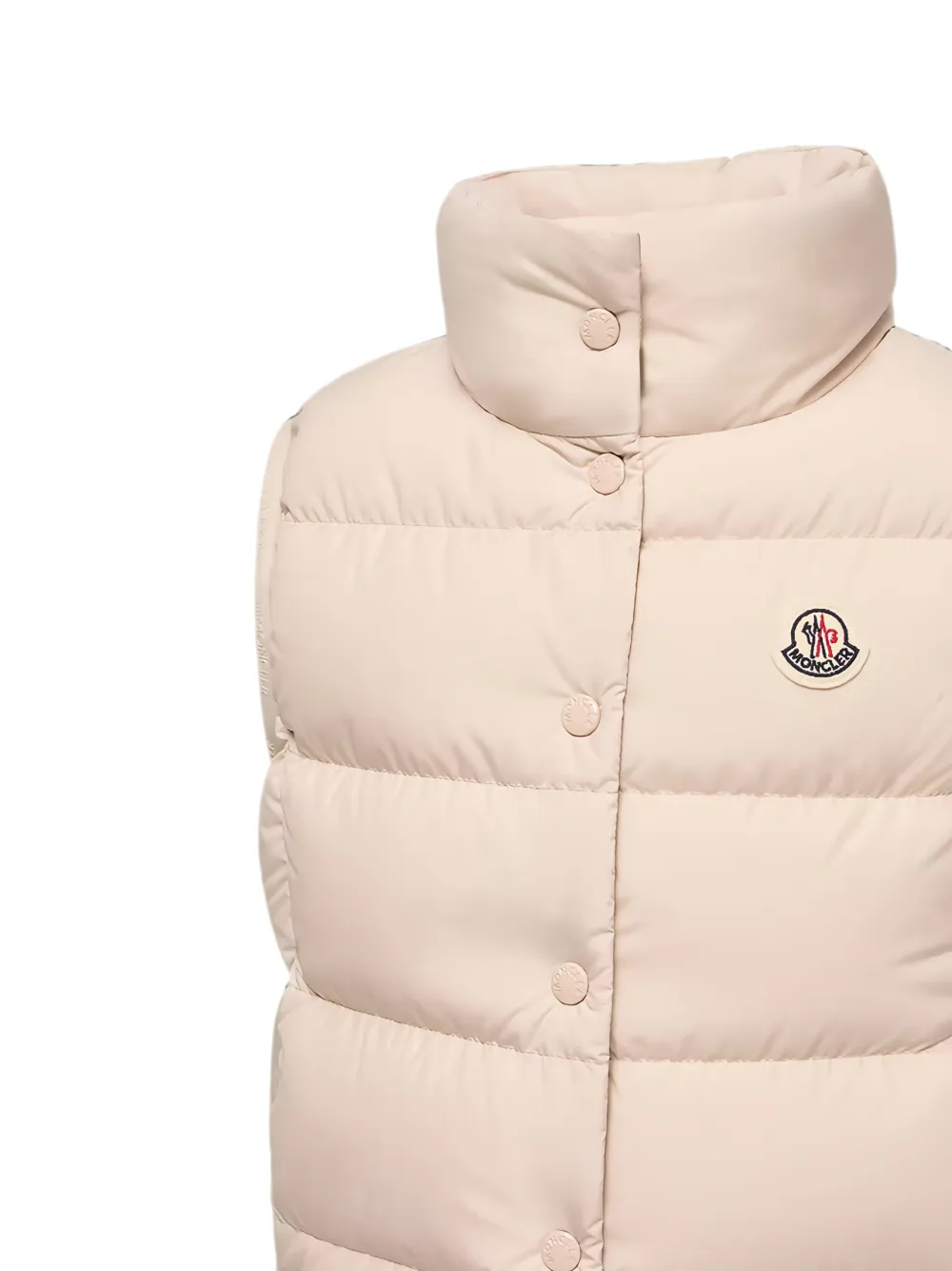 Moncler Enfant Badia bodywarmer met logo-patch Beige