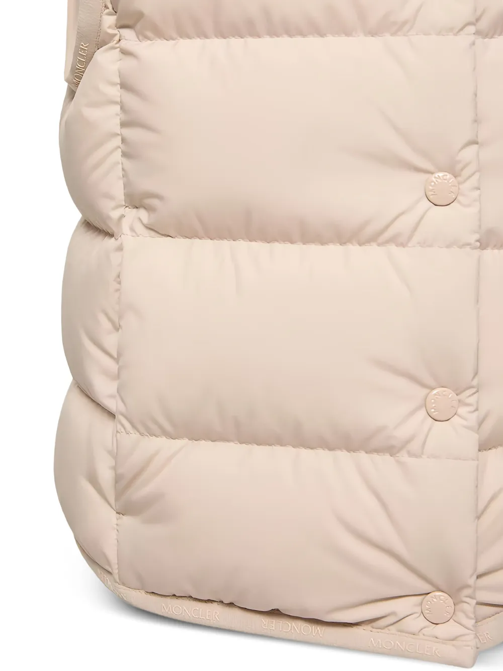 Moncler Enfant Badia bodywarmer met logo-patch Beige