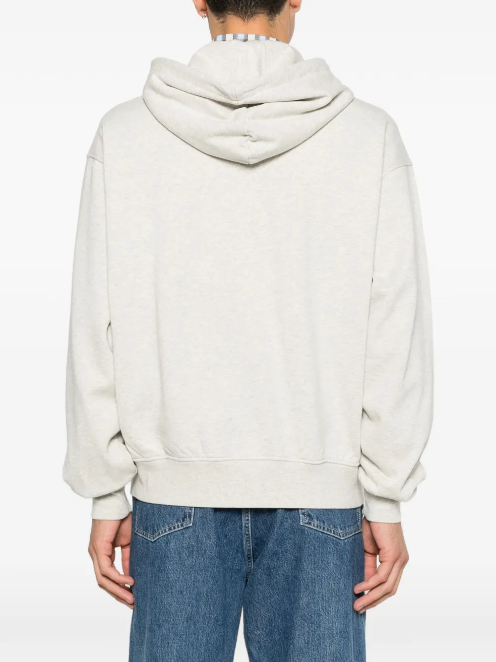 Drôle De Monsieur Hoodie met ritssluiting en logodetail Grijs