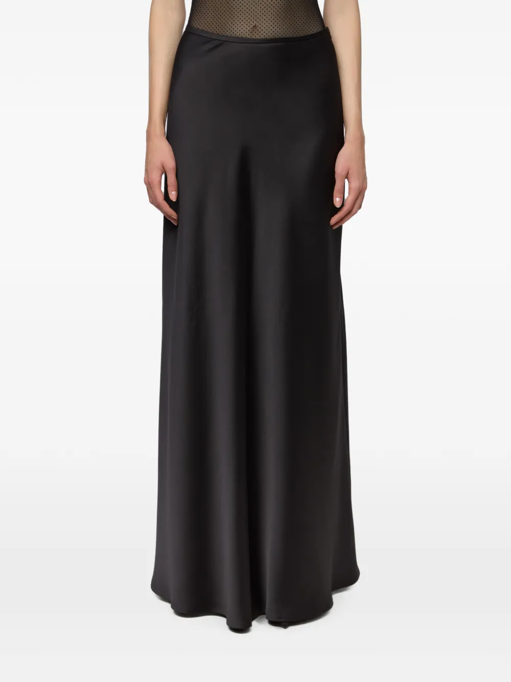 Atu Body Couture satin-finish maxi skirt - Nero