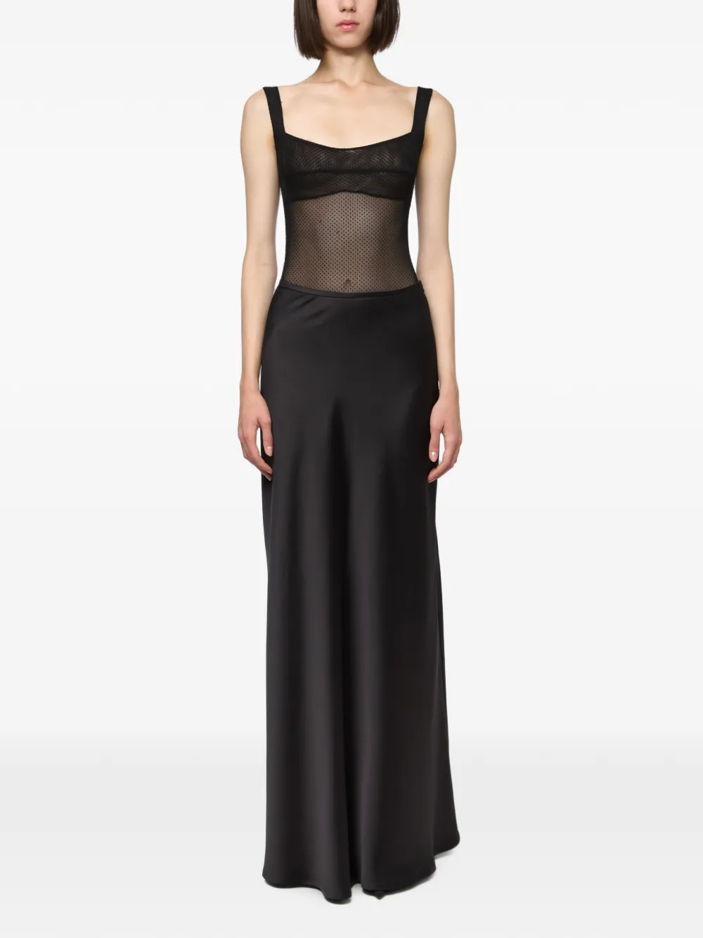 Atu Body Couture Maxi-rok met satijnen afwerking Zwart