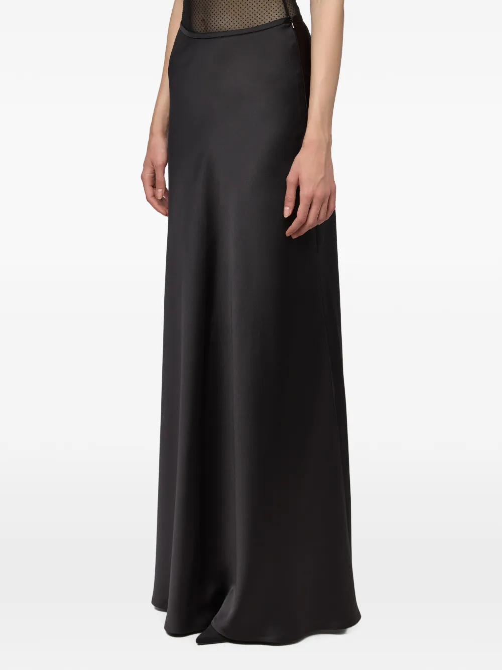 Atu Body Couture Maxi-rok met satijnen afwerking Zwart