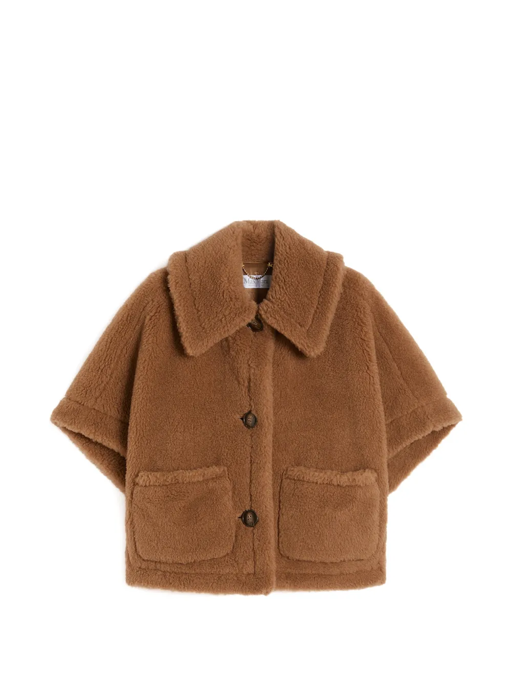 Max Mara Geknöpfte Teddy Jacke - Braun