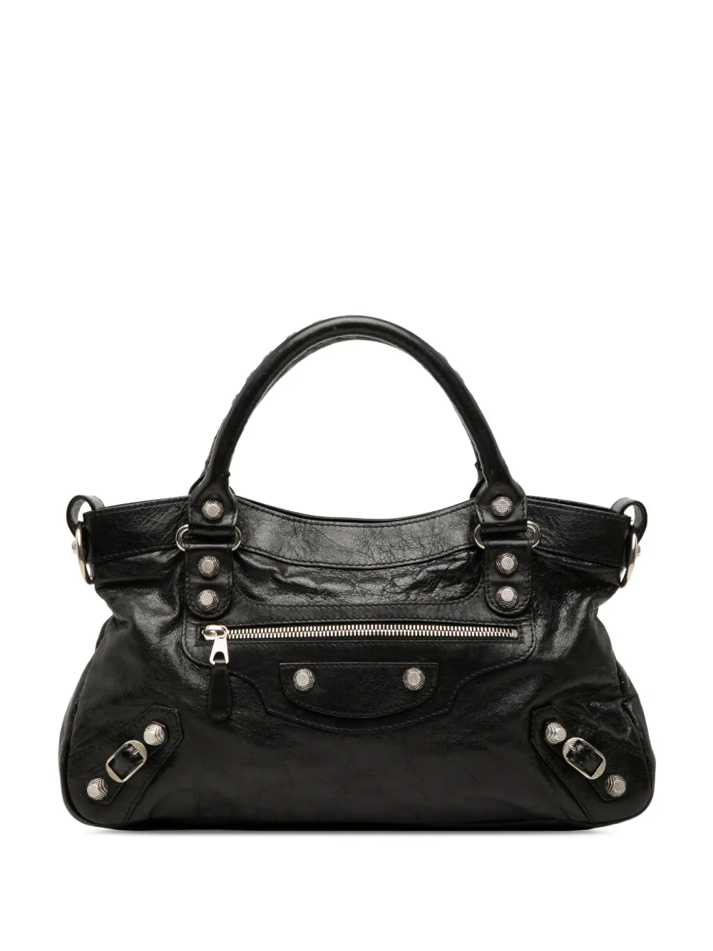 Balenciaga Pre-Owned 2005-2026 Lambskin Motocross Giant 12 First satchel - Nero