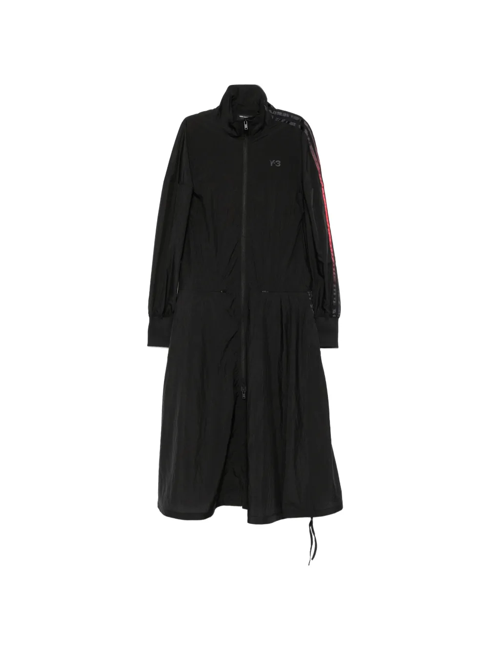 Y-3 logo-print zip-fastening midi dress - Black
