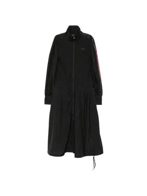 Y-3 logo-print zip-fastening midi dress