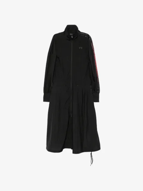 Y-3 logo-print zip-fastening midi dress