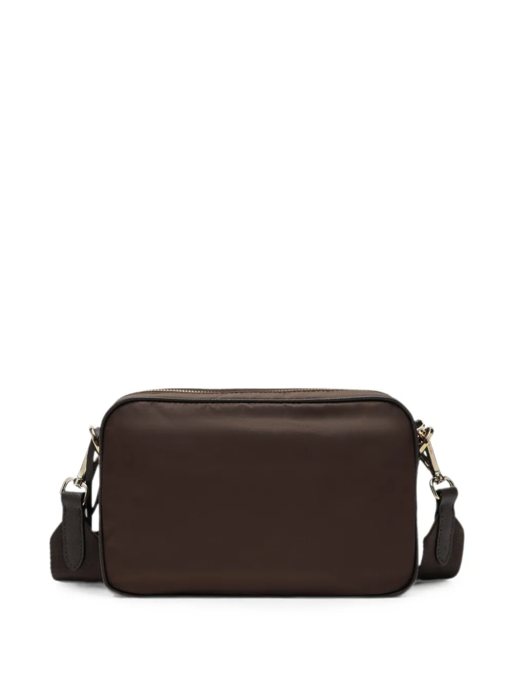Prada Re-Nylon schoudertas met logoplakkaat Bruin