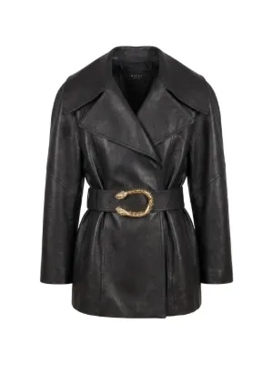 Gucci（グッチ）ウィメンズ レザージャケット - FARFETCH