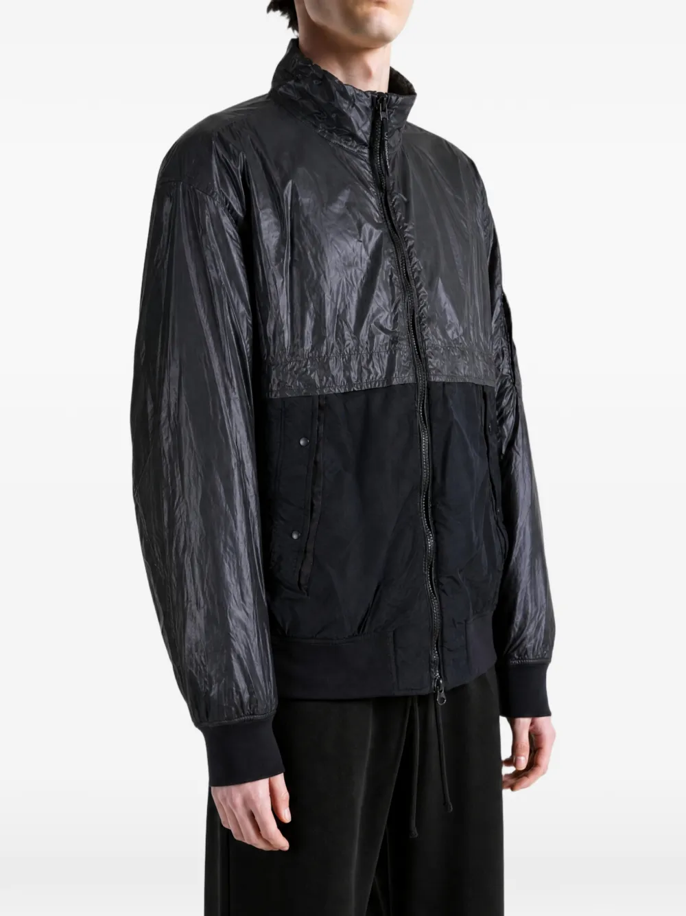 C.P. Company Jack met vlakken en lensdetail Zwart