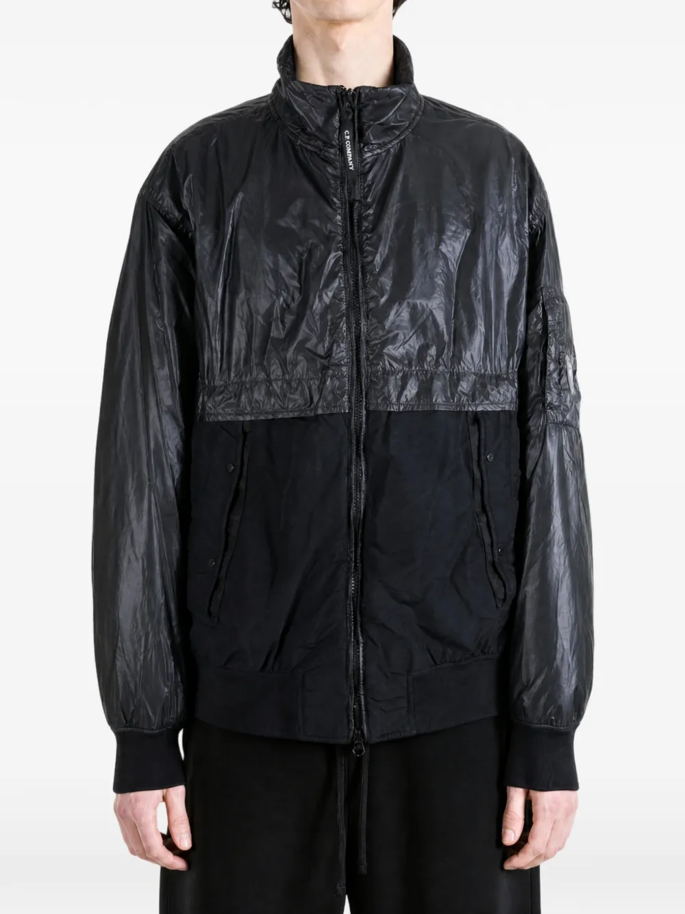 C.P. Company Jack met vlakken en lensdetail Zwart