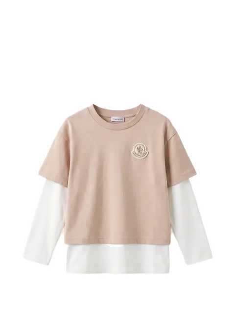 Moncler Enfant logo-patch layered T-shirt