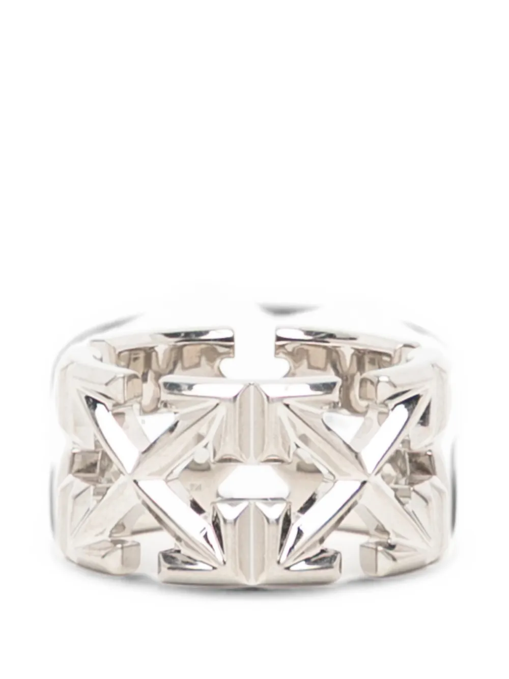 Off-White Arrows openwork ring - Argento