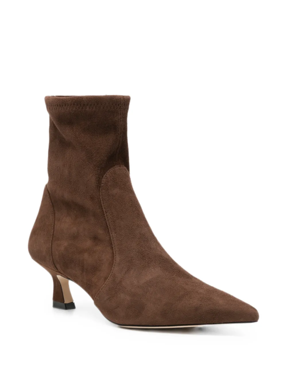 Stuart Weitzman pointed-toe suede ankle boots Bruin