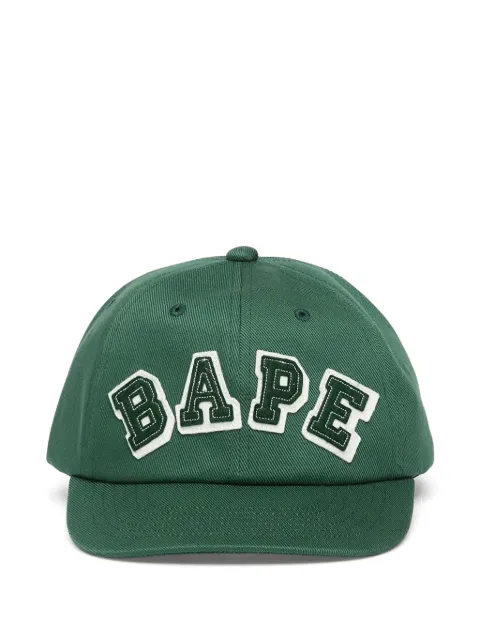 A BATHING APE® gorra de algodón con panel de parche