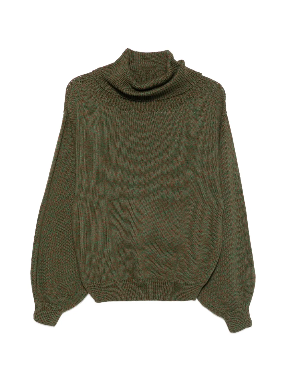Baserange ribbed-knit roll-neck sweater - Grün
