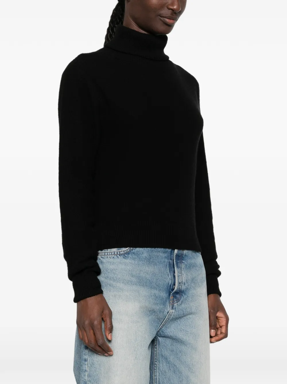 Baserange Coltrui met geribbelde zoom Zwart