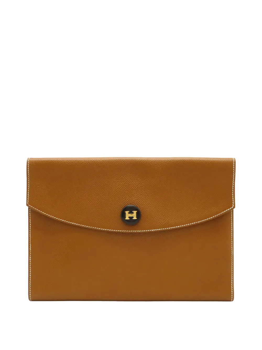 Hermès Pre-Owned 1990 Courchevel Pochette Rio clutch bag - Marrone