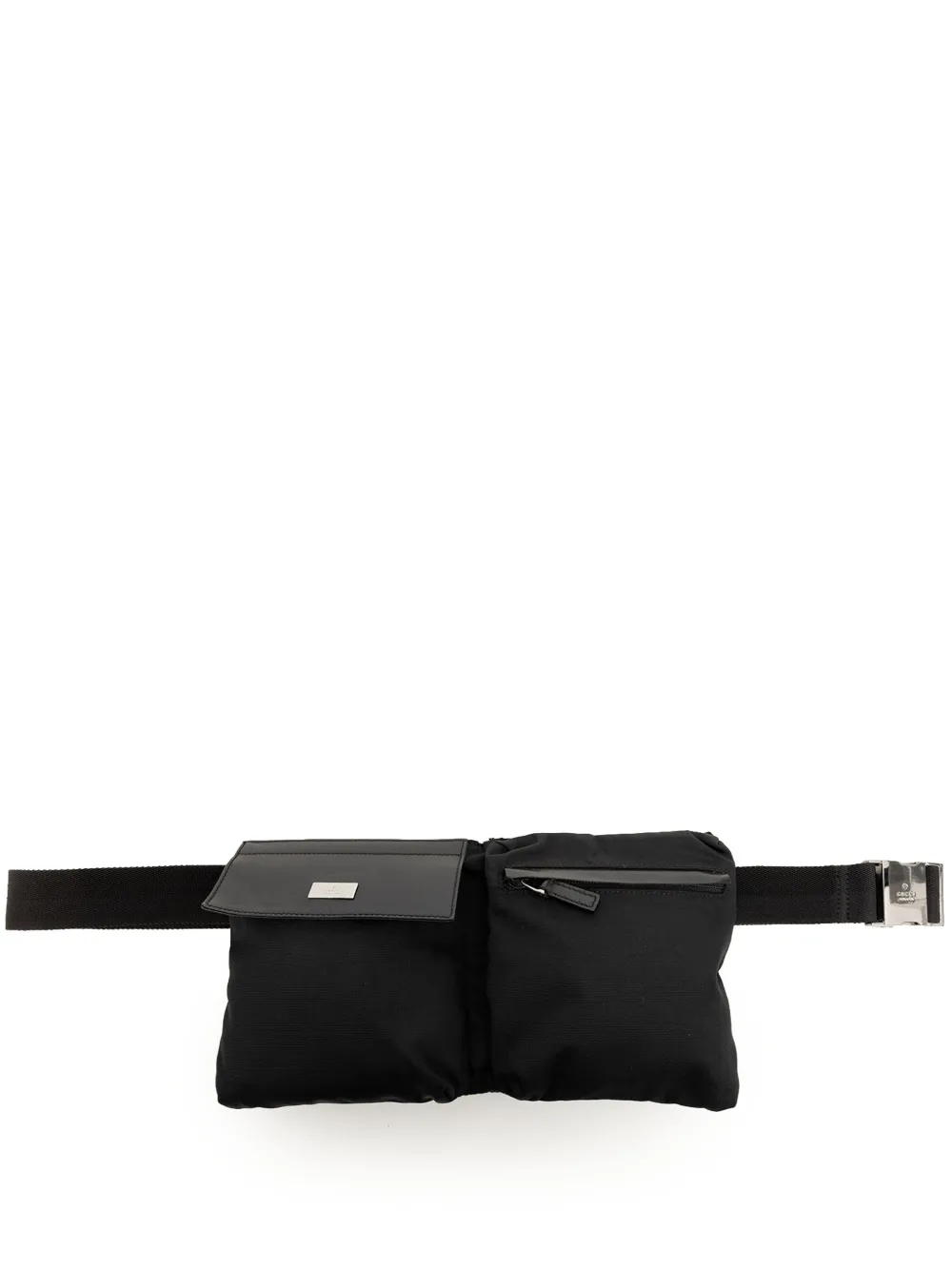 Gucci Pre-Owned 2000-2015 Nylon Double Pocket belt bag - Nero