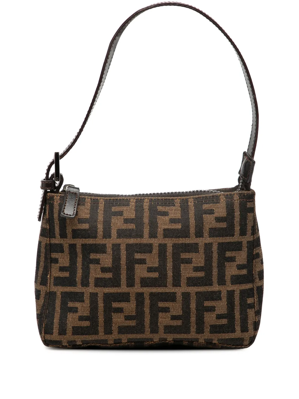 Fendi Pre-Owned 20th Century Mini Zucca Canvas Pochette shoulder bag - Marrone