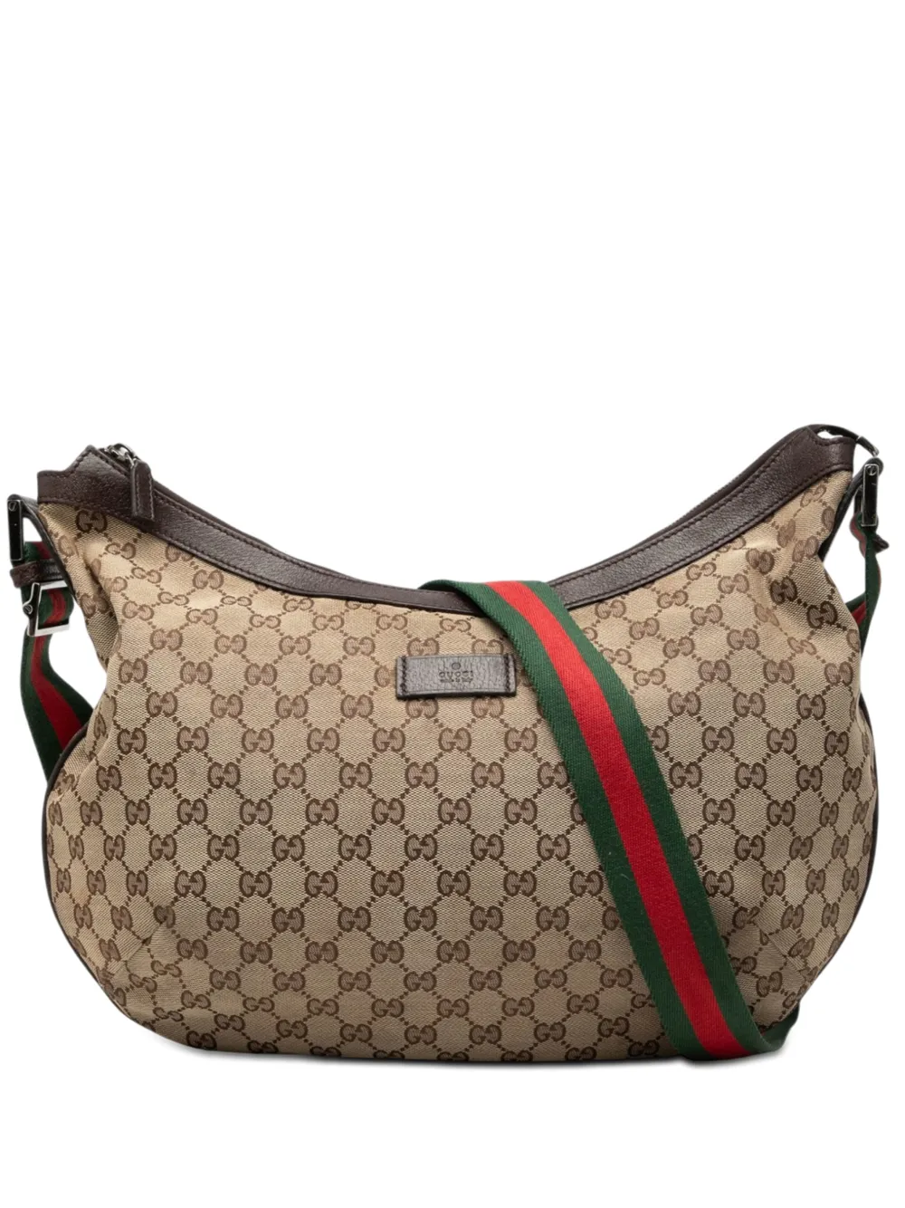 Gucci Pre-Owned 2000-2015 GG Canvas Web Half Moon crossbody bag - Toni neutri