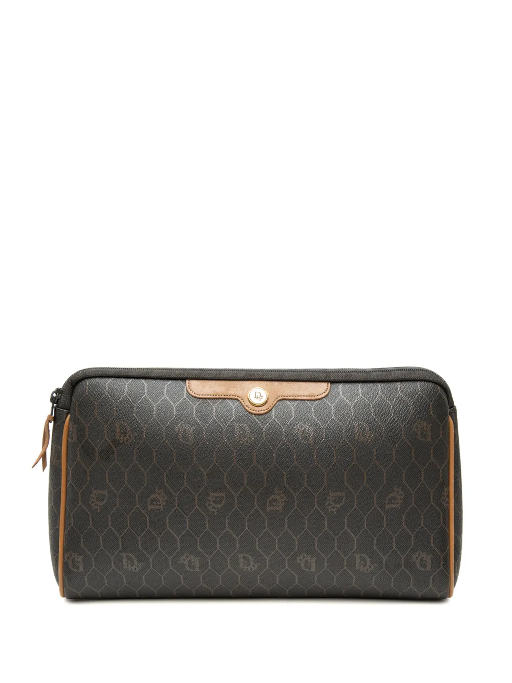Christian Dior Pre-Owned 20th Century Honeycomb Coated Canvas clutch bag - Black
