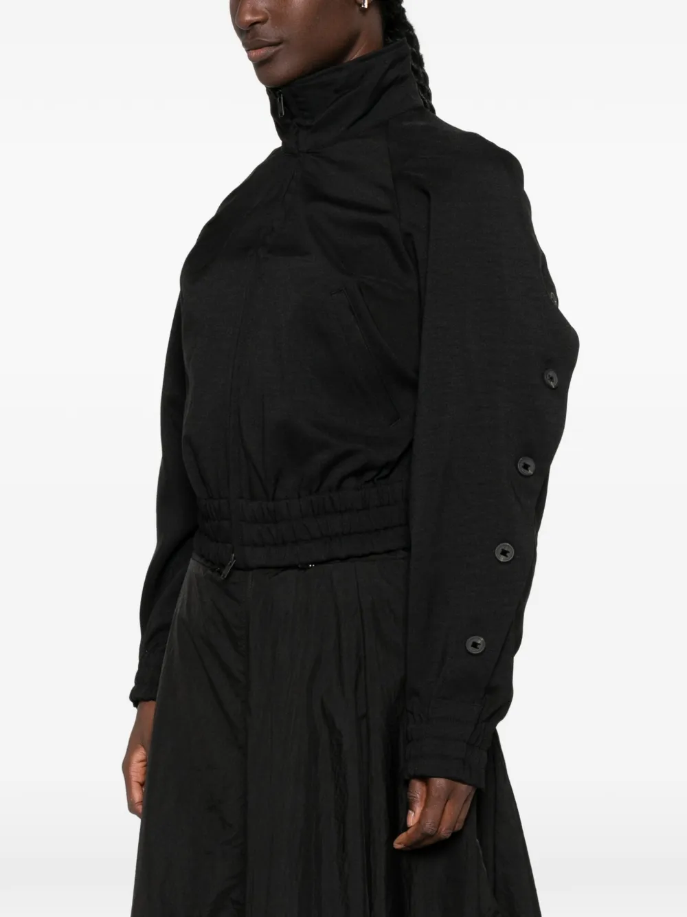 Y-3 Jack met elastische taille en knoopdetail Zwart