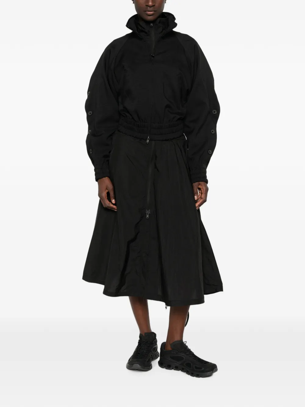 Y-3 Jack met elastische taille en knoopdetail Zwart