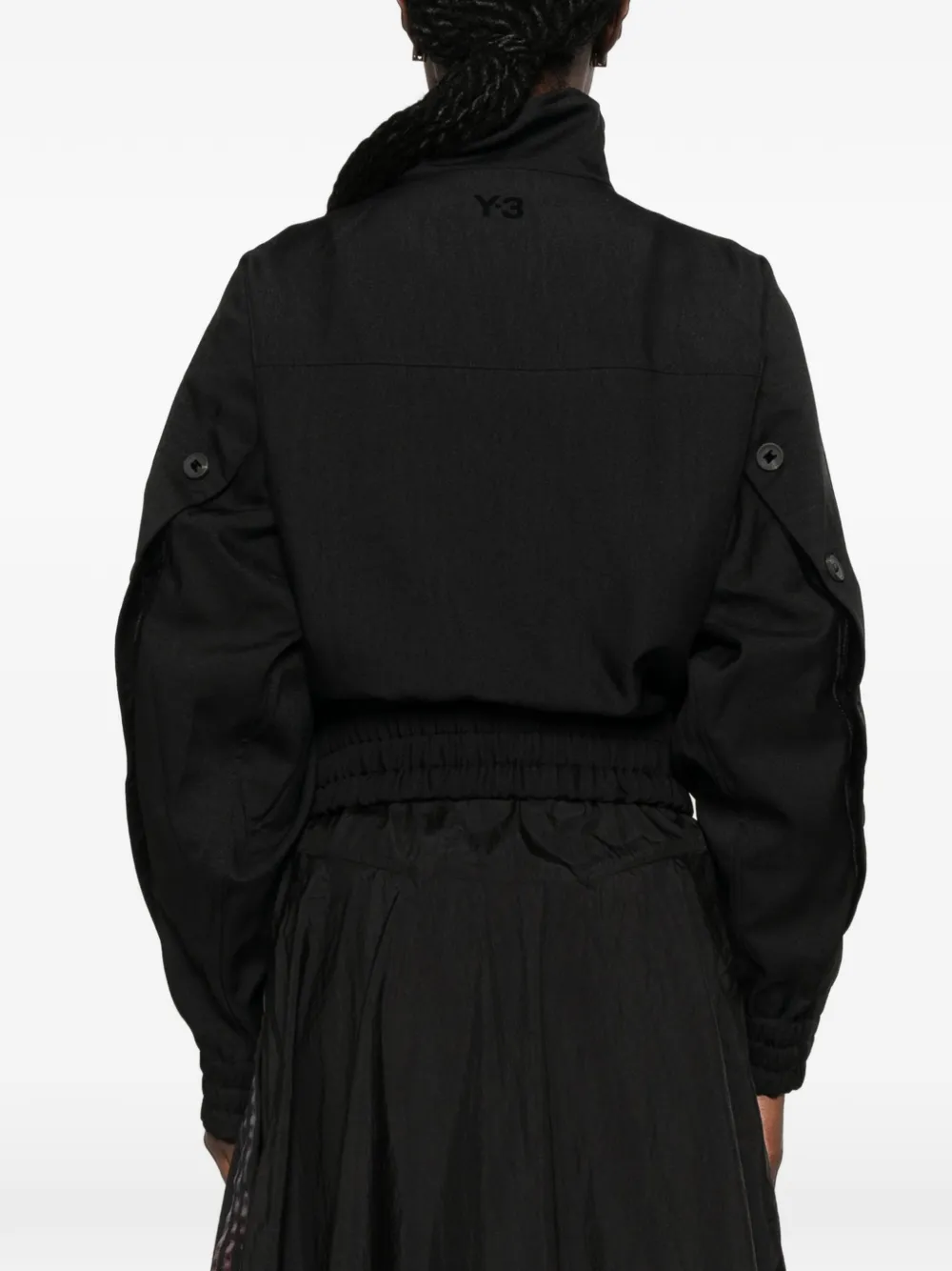Y-3 Jack met elastische taille en knoopdetail Zwart