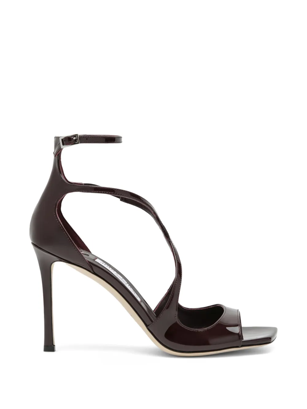 Jimmy Choo Azia 95 deep-merlot patent-leather sandals - Rot