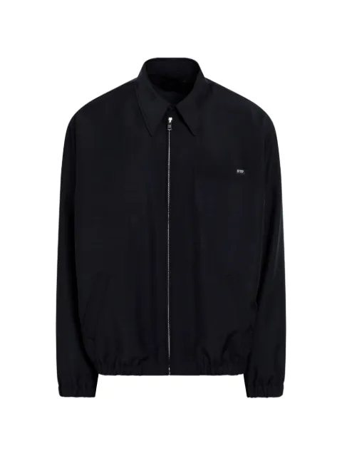 Prada zip-up logo-patch jacket