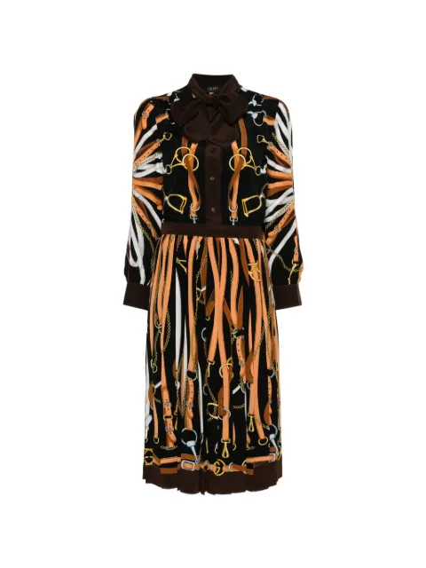 Gucci printed silk chemisier dress