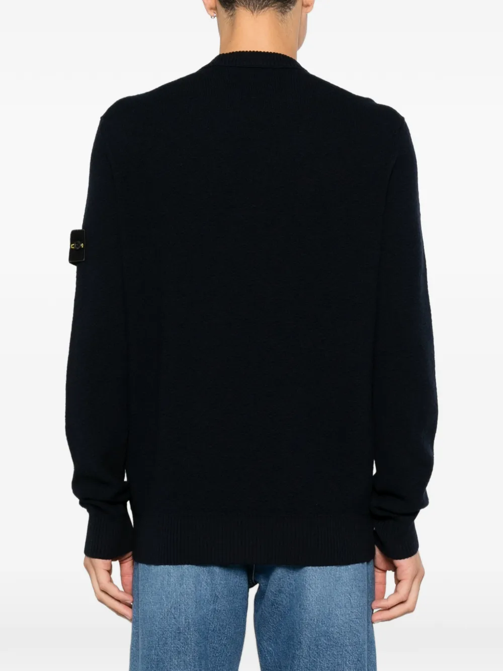 Stone Island Trui met logopatch Blauw
