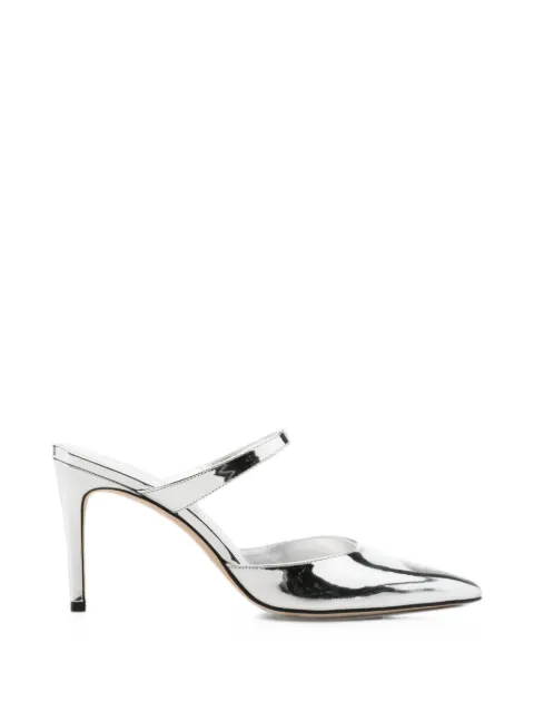 Stuart Weitzman pointed-toe metallic mules