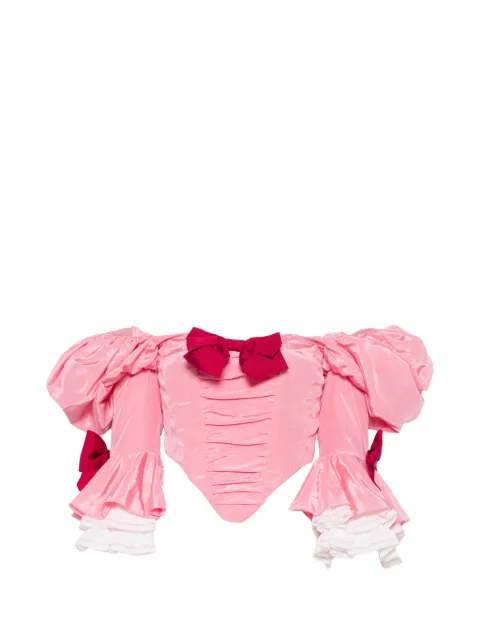 Moschino Pre-Owned 2020 bow-detail ruffled top