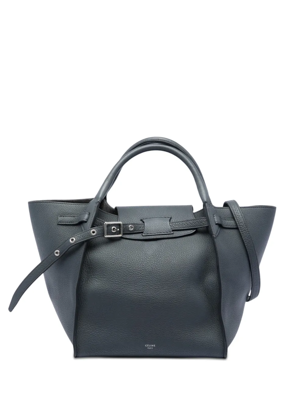 Celine Pre-Owned 2017 Small Grained Calfskin Big Bag satchel - Grigio