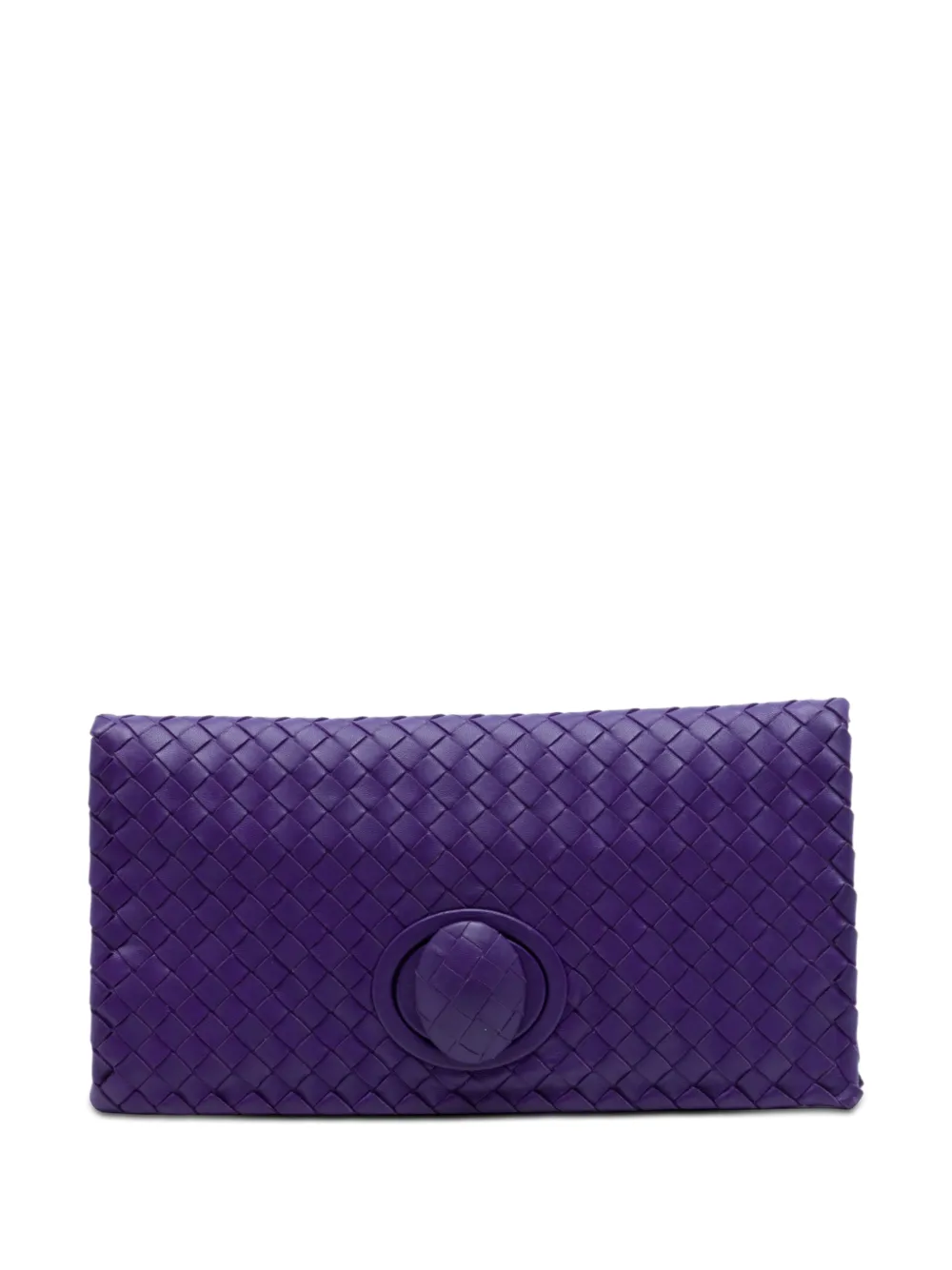 Bottega Veneta Pre-Owned 2012-2026 Nappa Intrecciato Turn Lock clutch bag - Viola