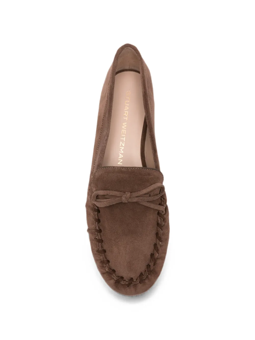 Stuart Weitzman bow-detail suede loafers Bruin