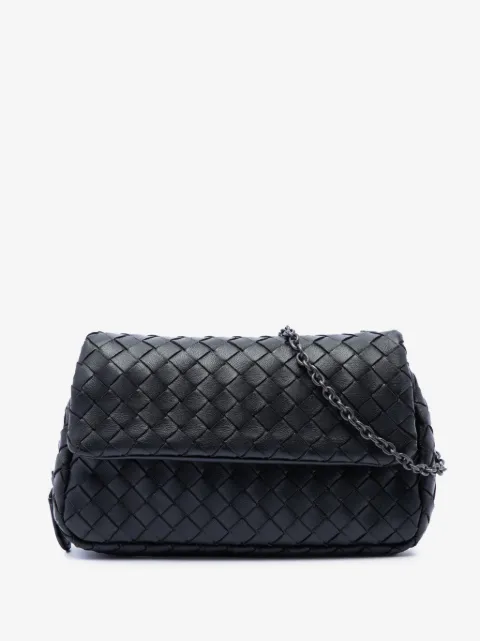 Bottega Veneta Pre-Owned 2012-2026 Mini Nappa Intrecciato Expandable Chain Flap crossbody bag