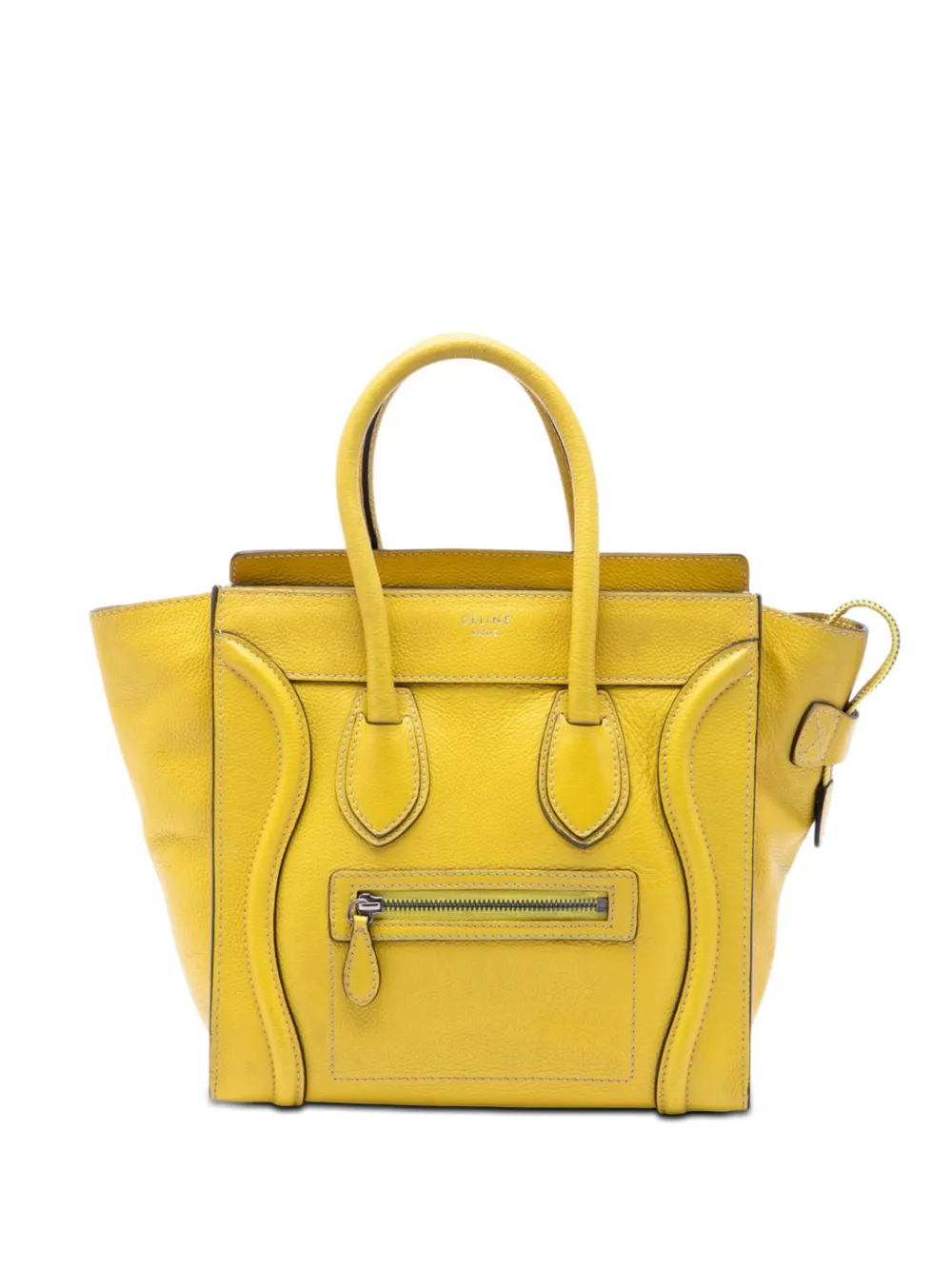 Celine Pre-Owned 2012 Micro Leather Luggage tote bag - Giallo