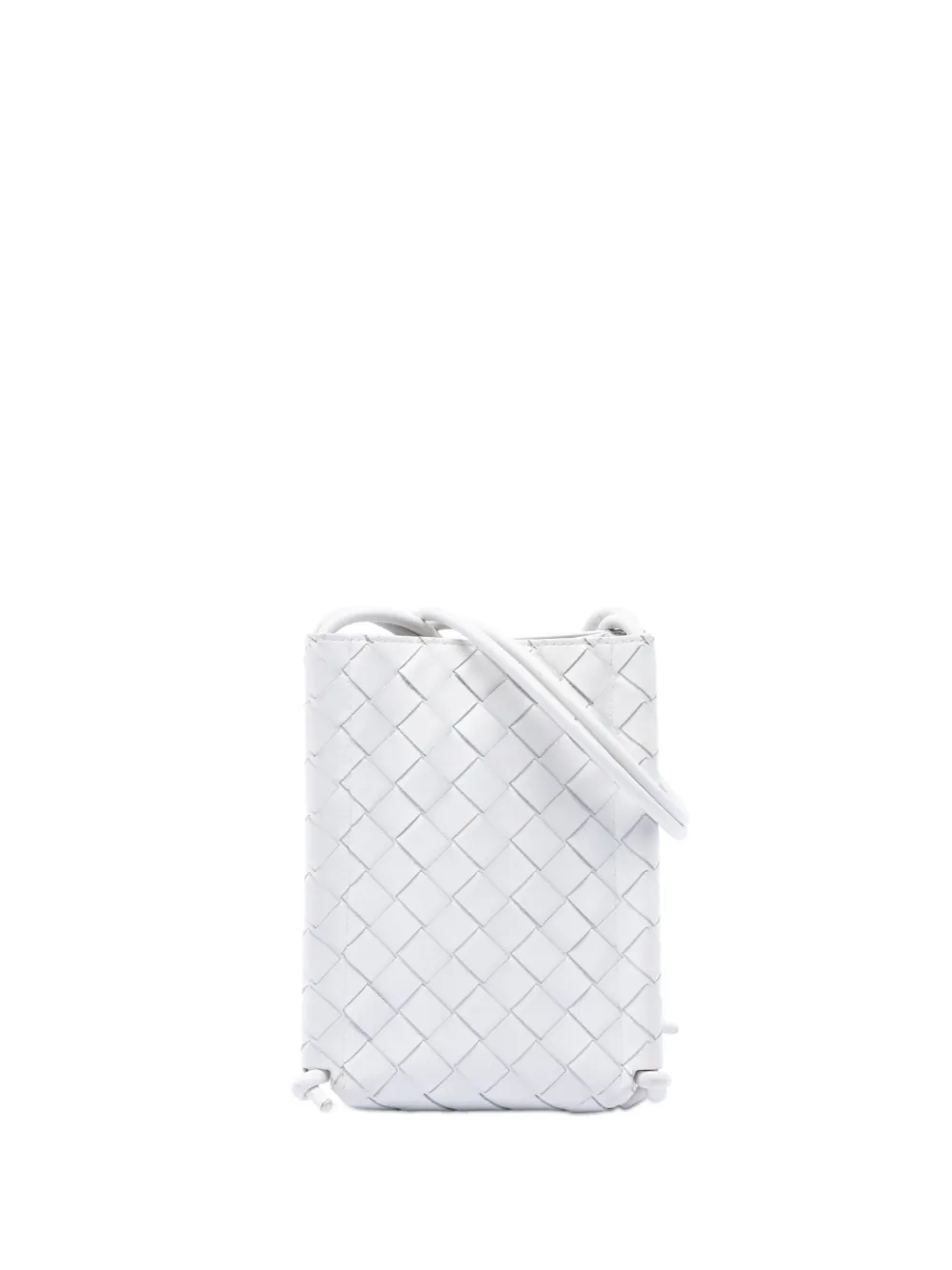 Bottega Veneta Pre-Owned 2012-2026 Nappa Intrecciato Phone Holder crossbody bag - Bianco