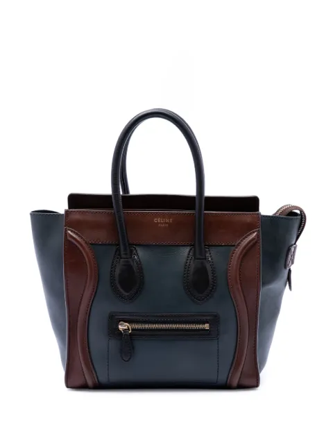 Celine Pre-Owned 2011 Mini Tricolor Leather Luggage tote bag
