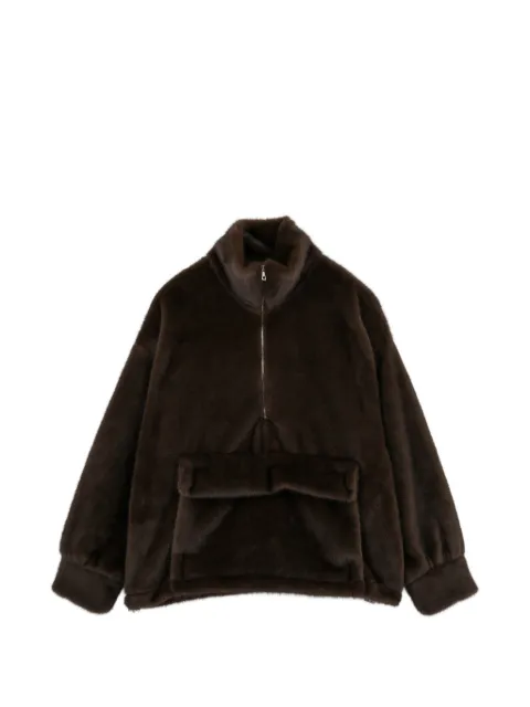 SOURCE UNKNOWN faux-fur quarter-zip hoodie