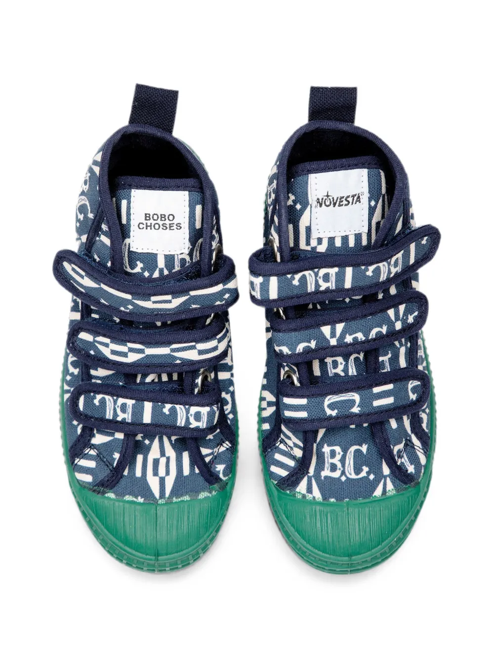 Bobo Choses touch-strap patterned sneakers Blauw