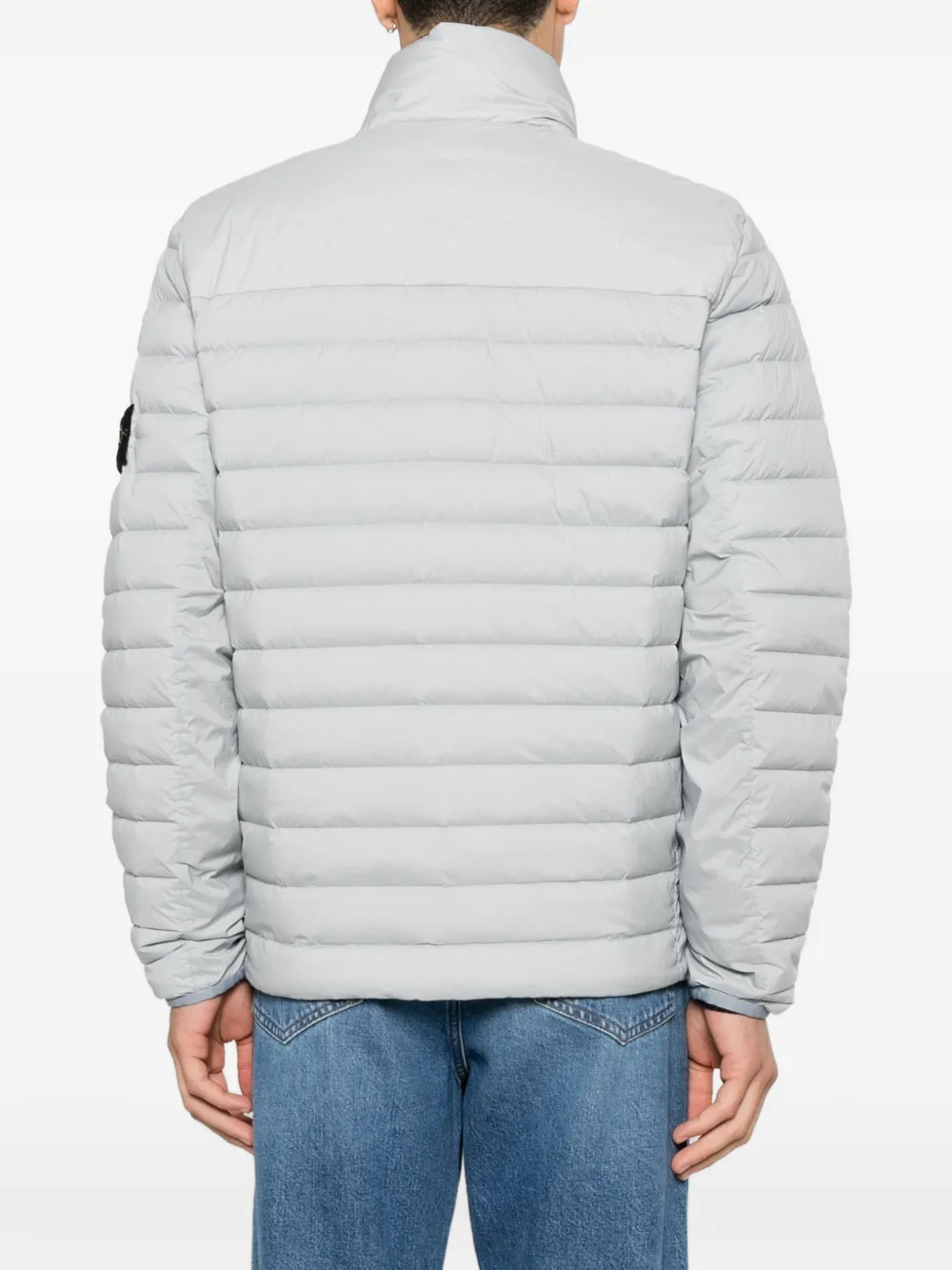 Stone Island Gewatteerd jack met logopatch Grijs