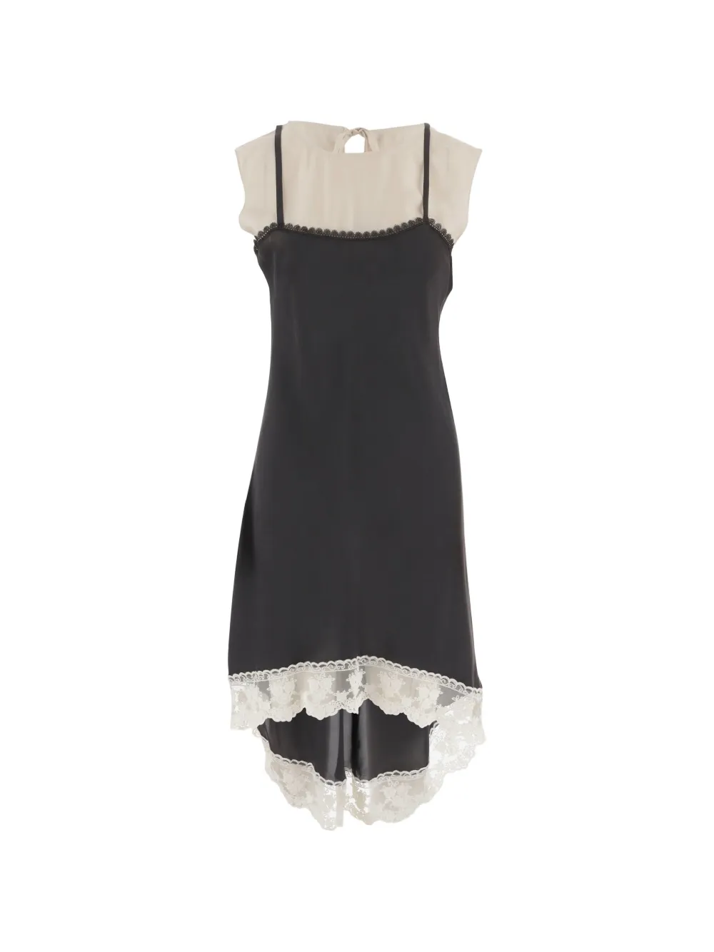 The Garment lace-trim silk dress - Schwarz